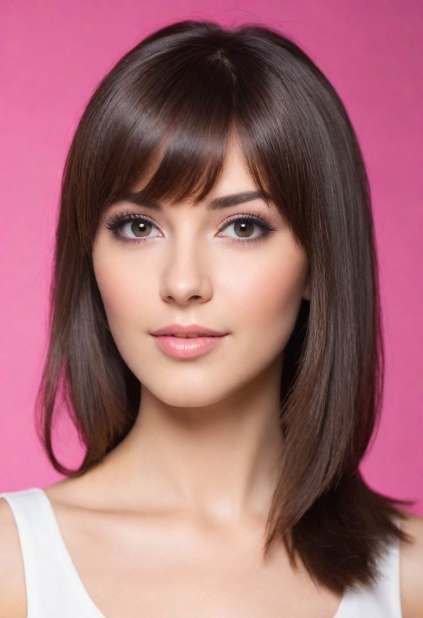side part with bangs hairstyle
