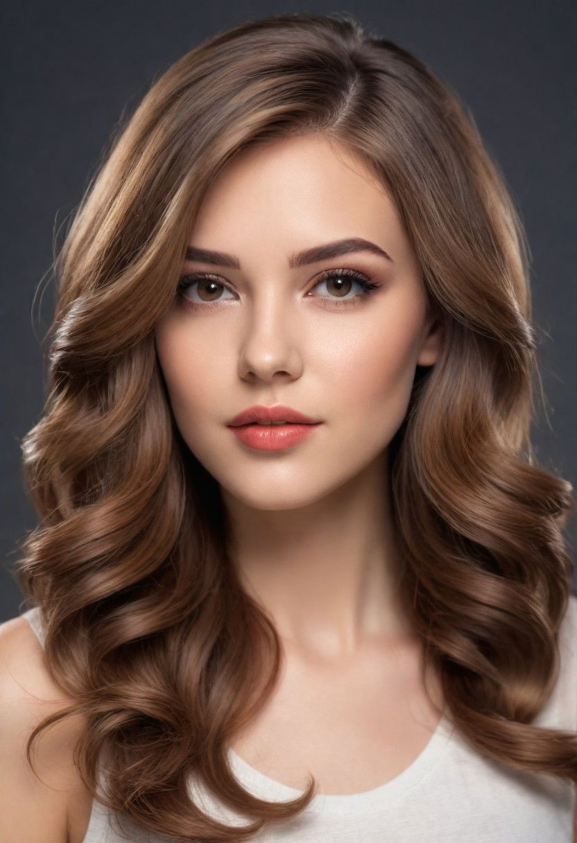 side part with layered waves hairstyle