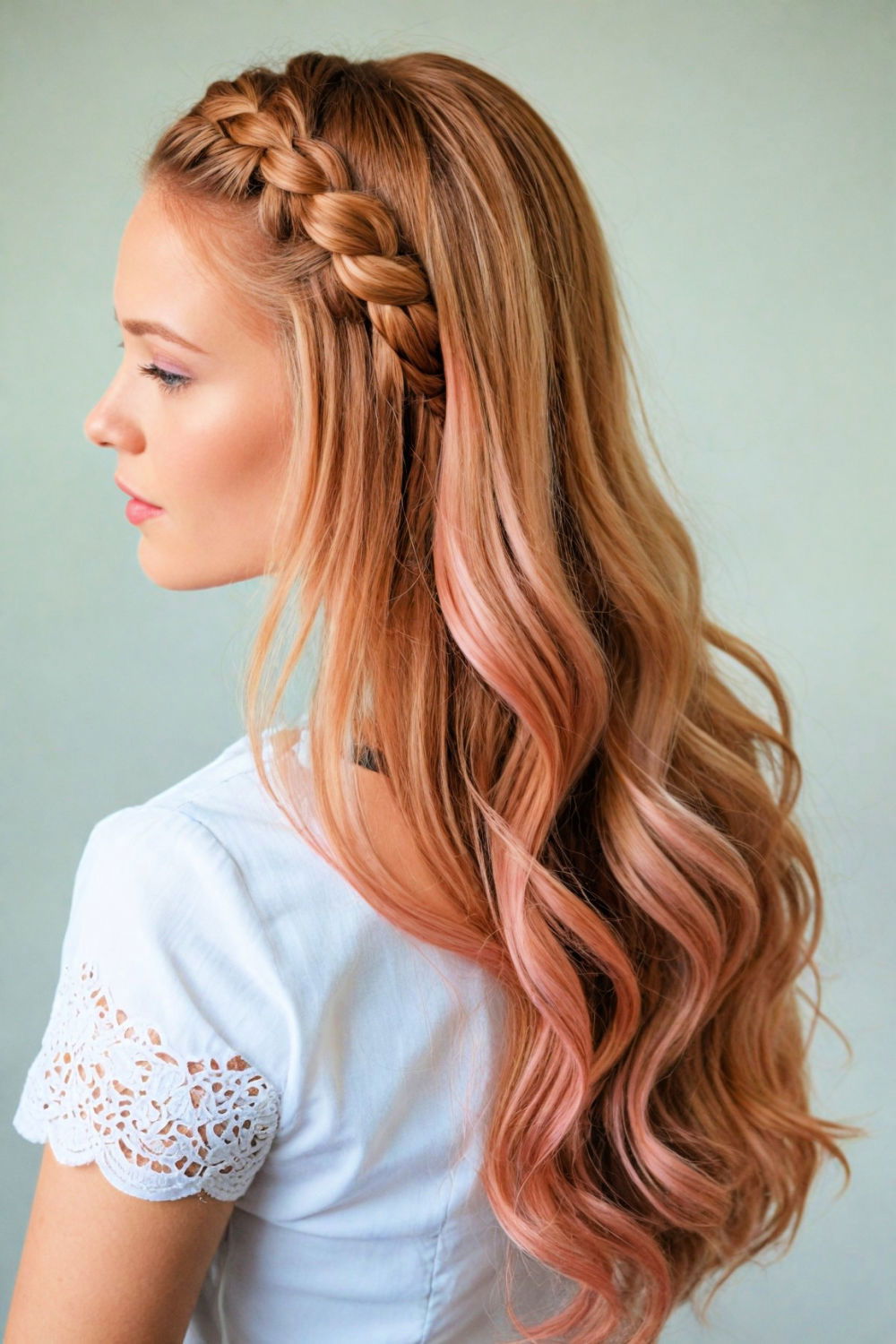 side plait with waves hairstyle