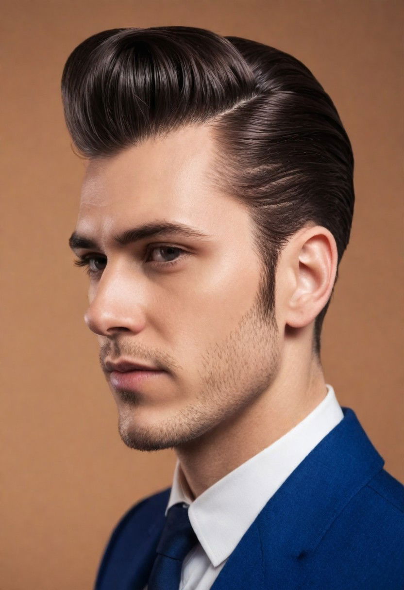 side pompadour for men