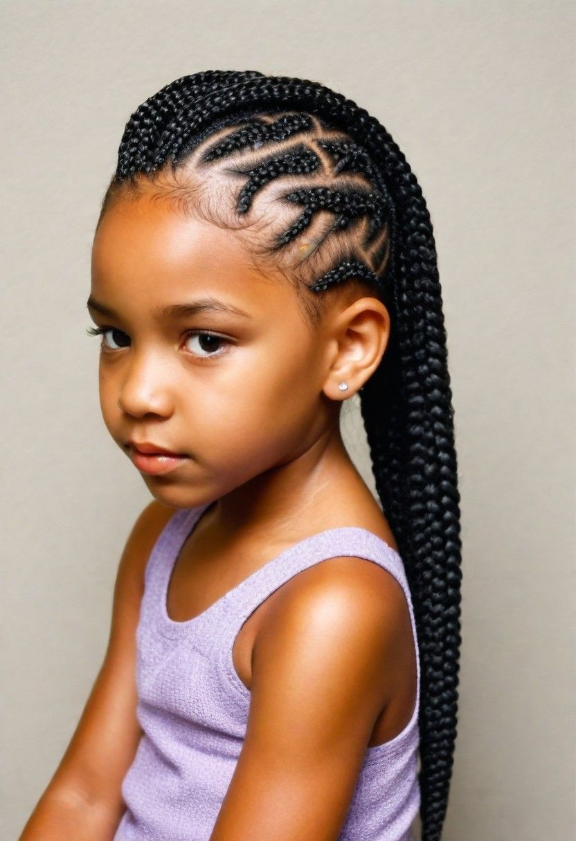side swept cornrows hairstyle