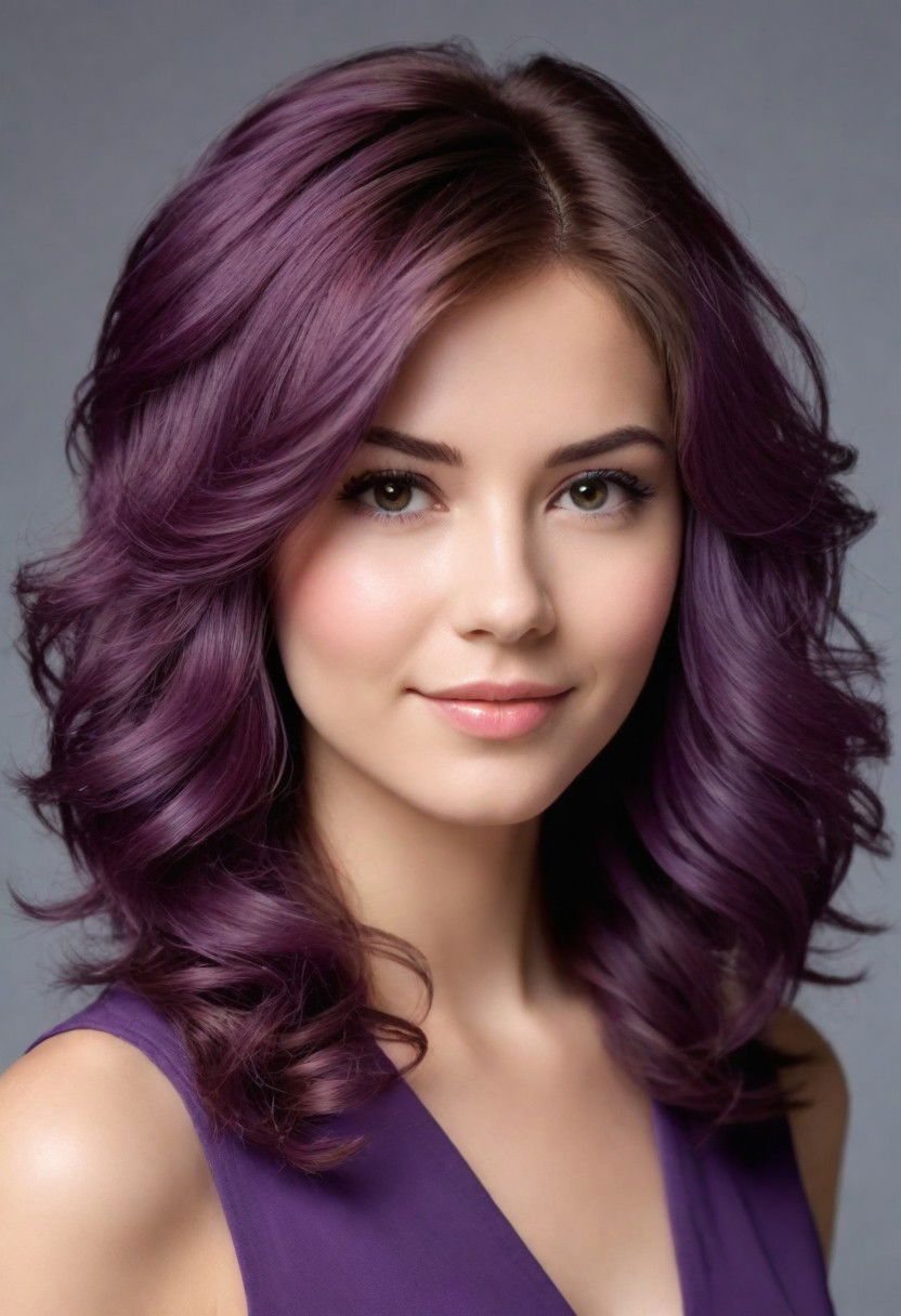 side swept layers haircut for wavy frizzy hair