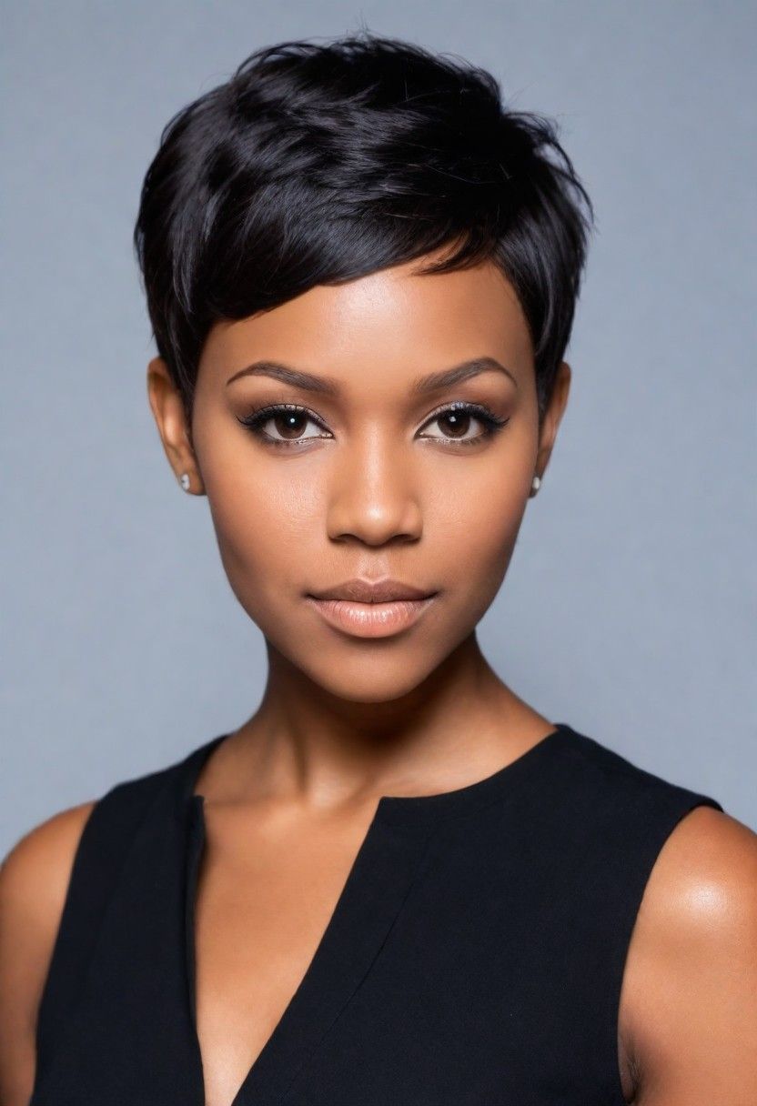 side swept pixie cut hairstyle