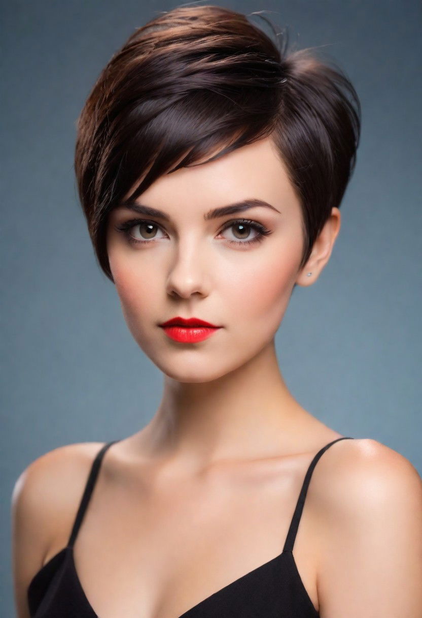 side swept pixie hairstyle