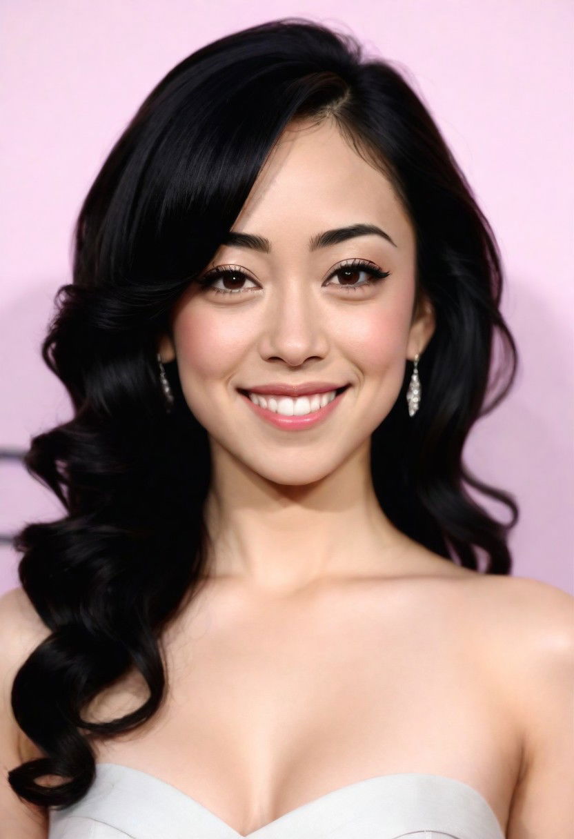 side swept waves hairstyle