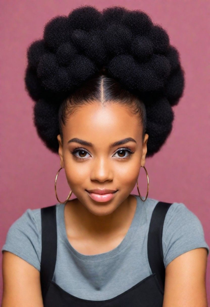 simple afro puffs