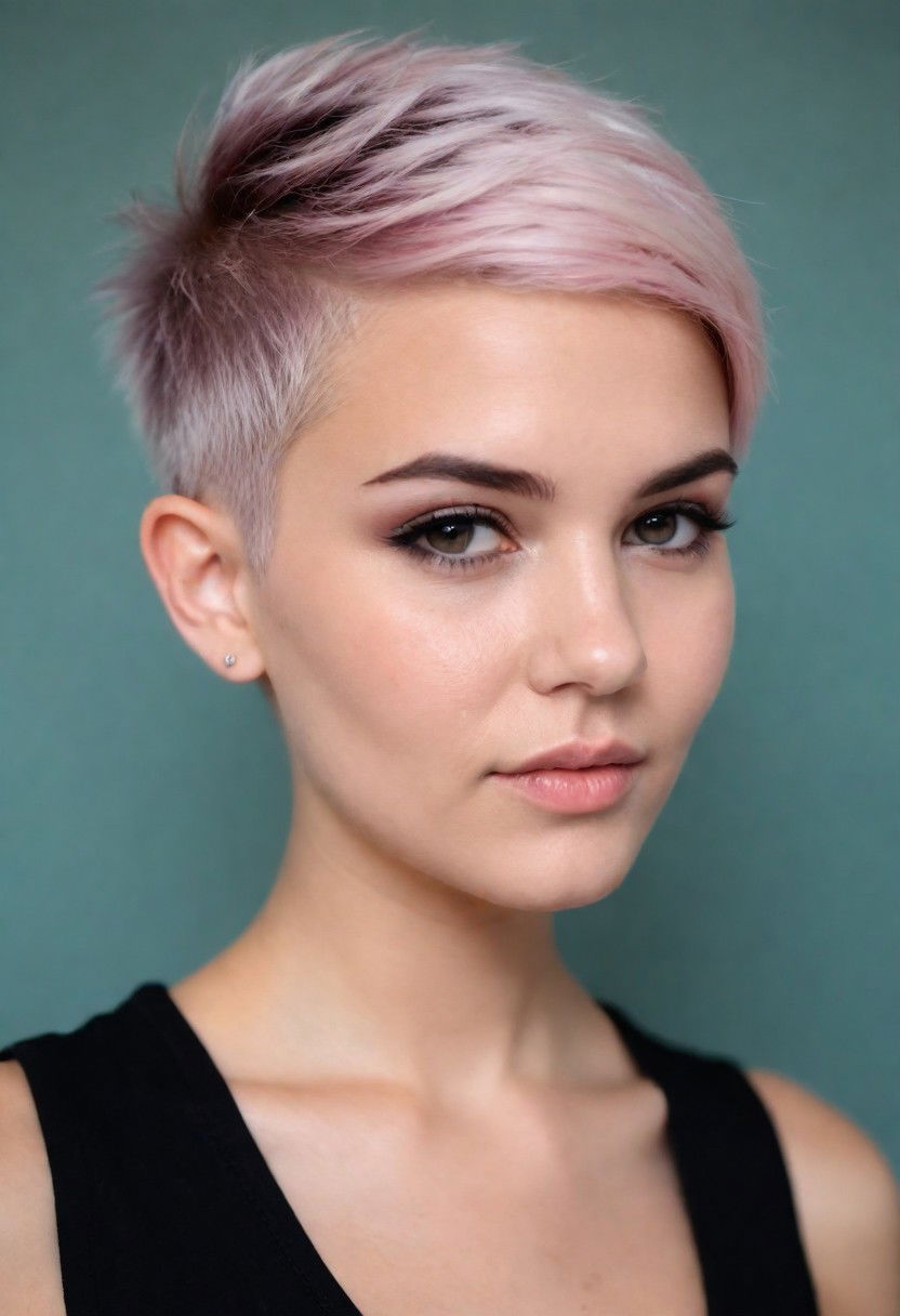 simple and fast undercut pixie hairstyle
