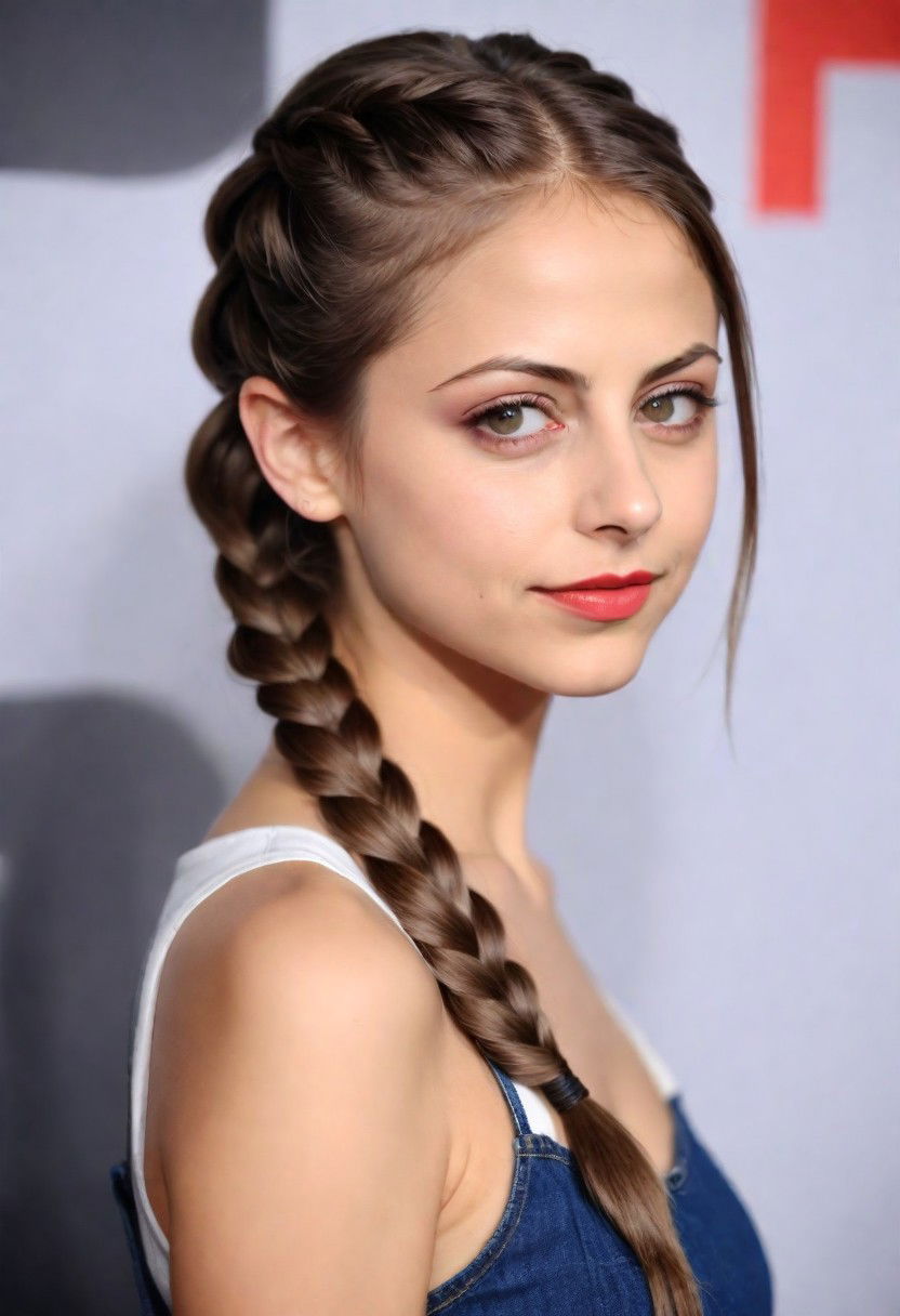 simple side braid hairstyle