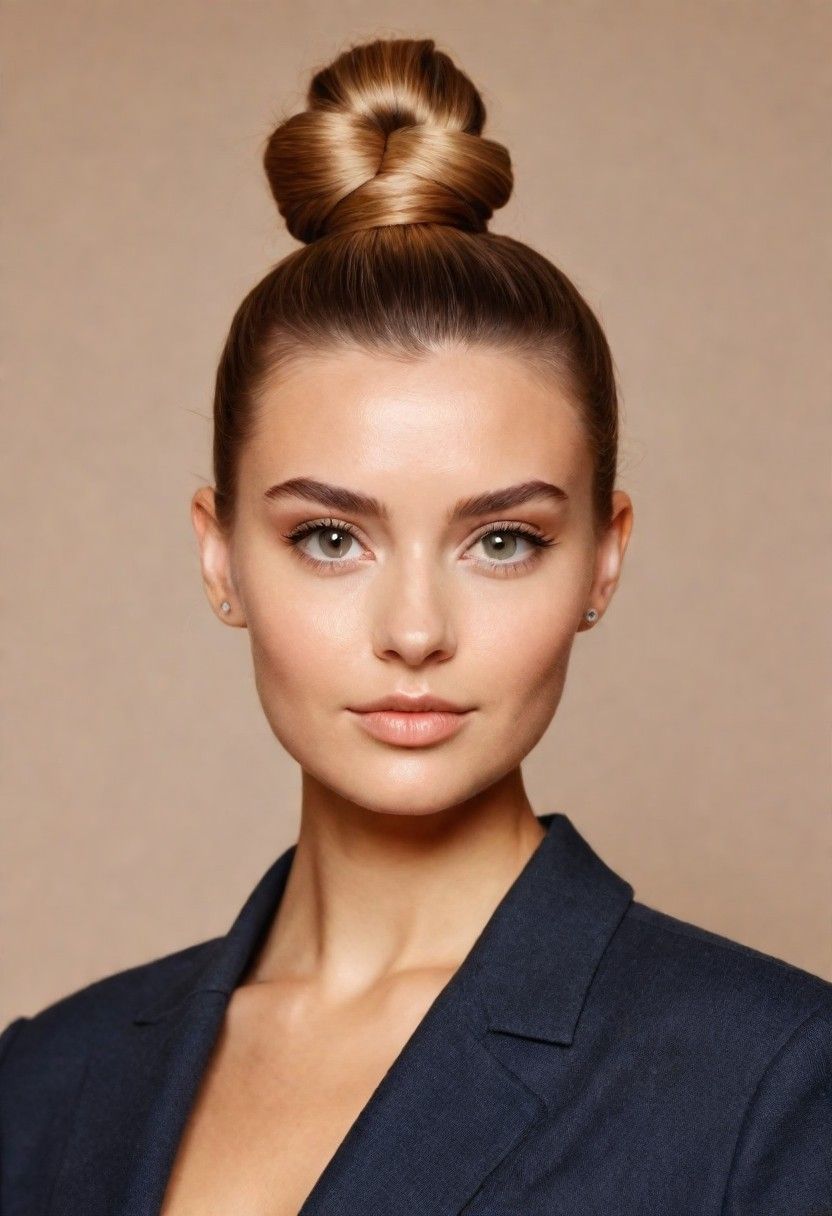 simple top knot hairstyle