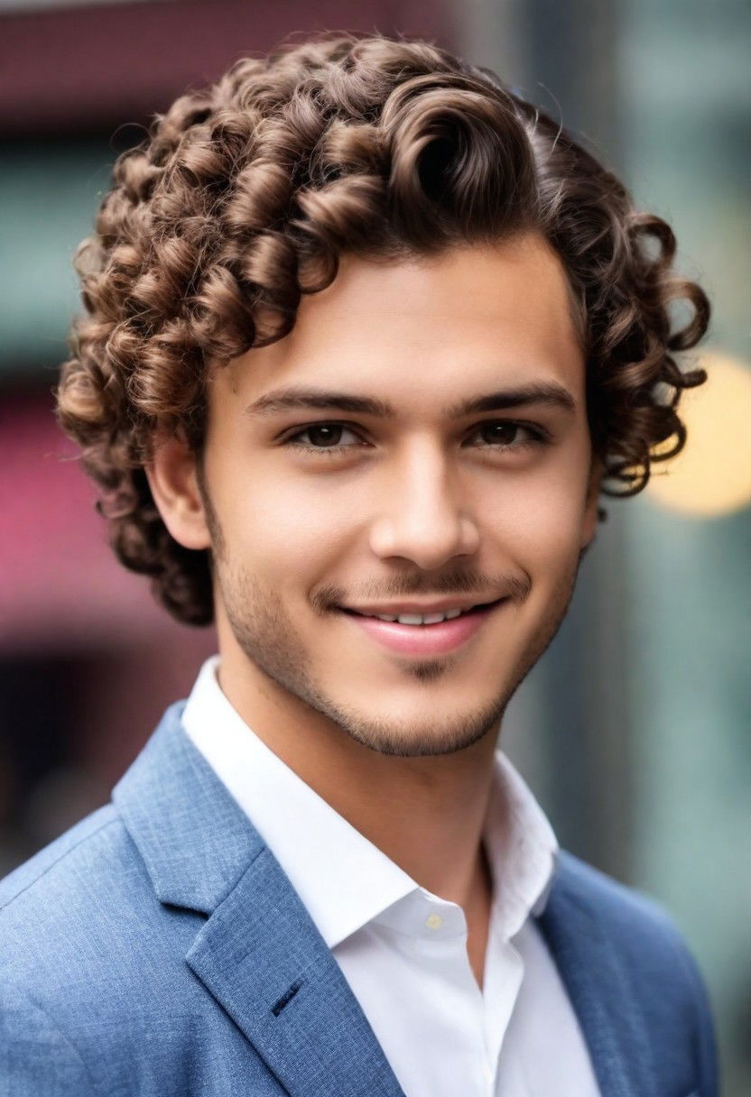 simple yet effective side parted curls hairstyle
