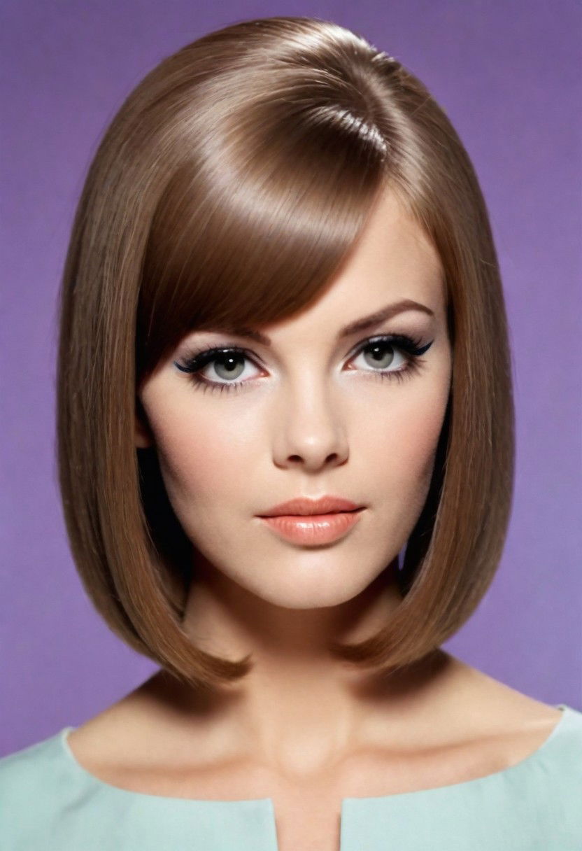sleek and straight 1960s mod fashion