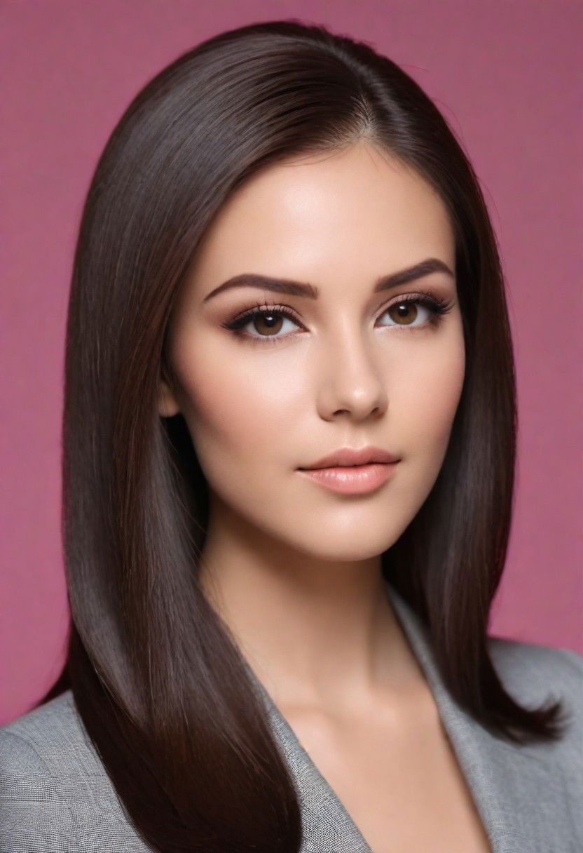 sleek and straight side part hairstyle
