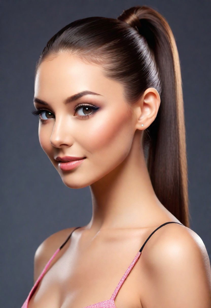 sleek high ponytail hairstyle