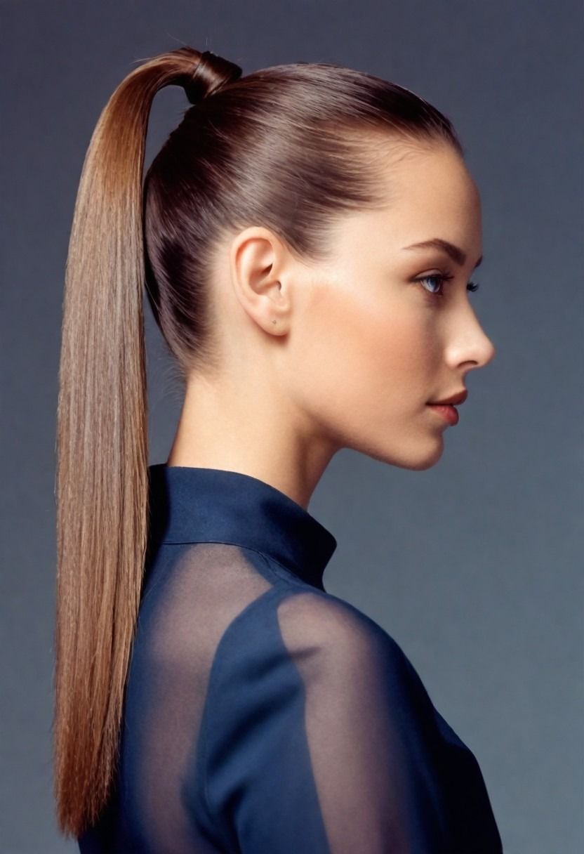 sleek ponytail hairstyle