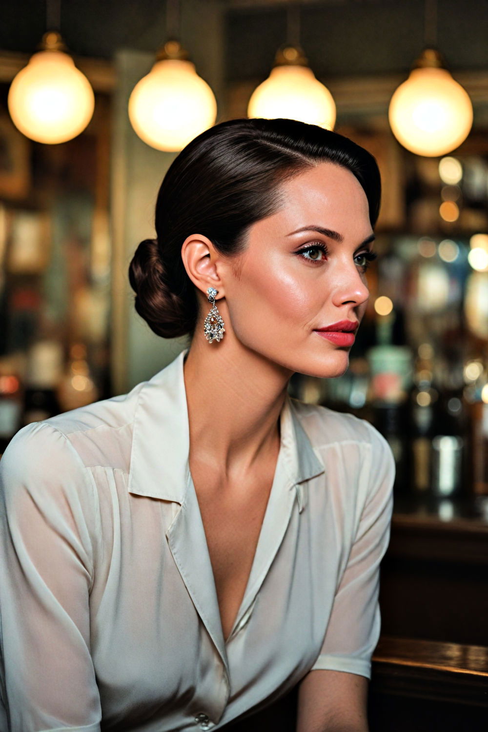 slicked back look 1920s hairstyle