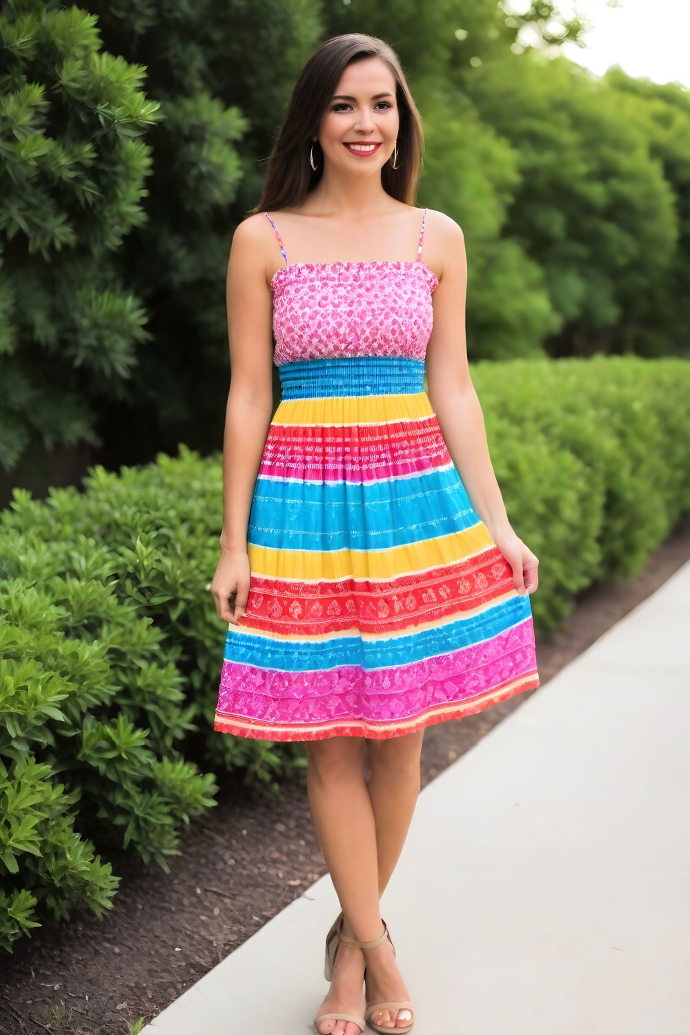 smocked bodice sundress for cinco de mayo outfit