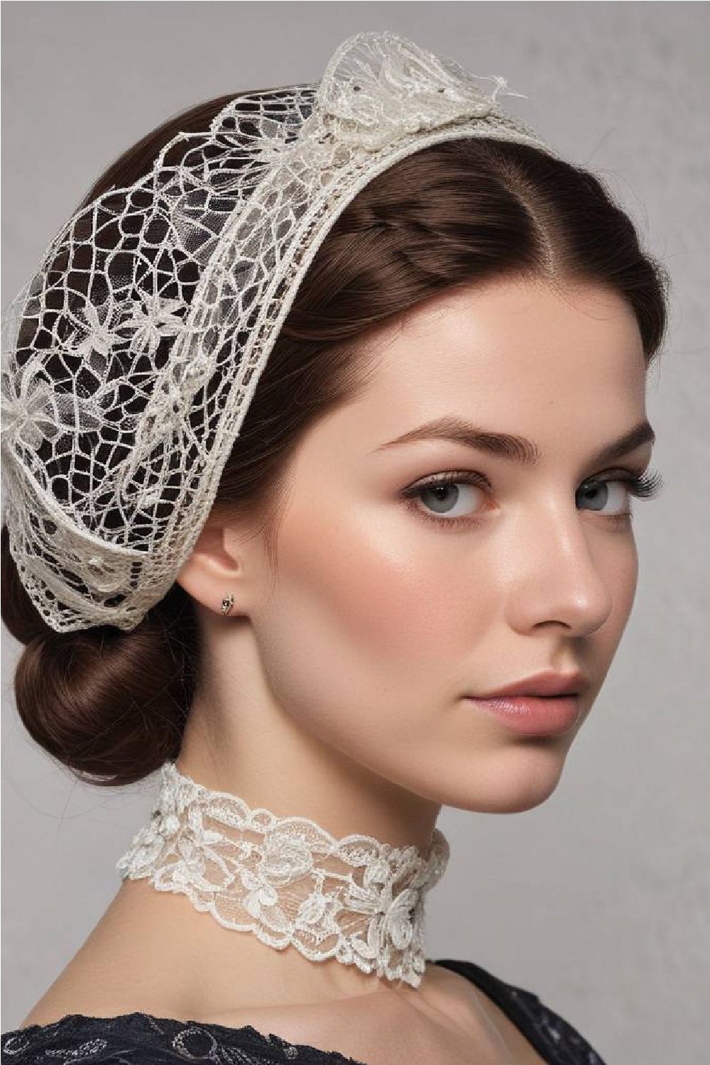 snood covering victorian hairstyle