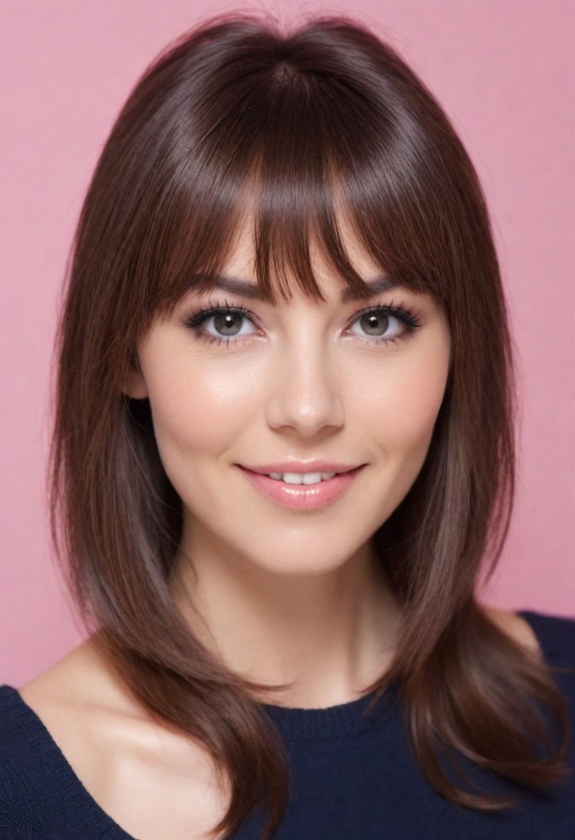 soft layered bangs hairstyle