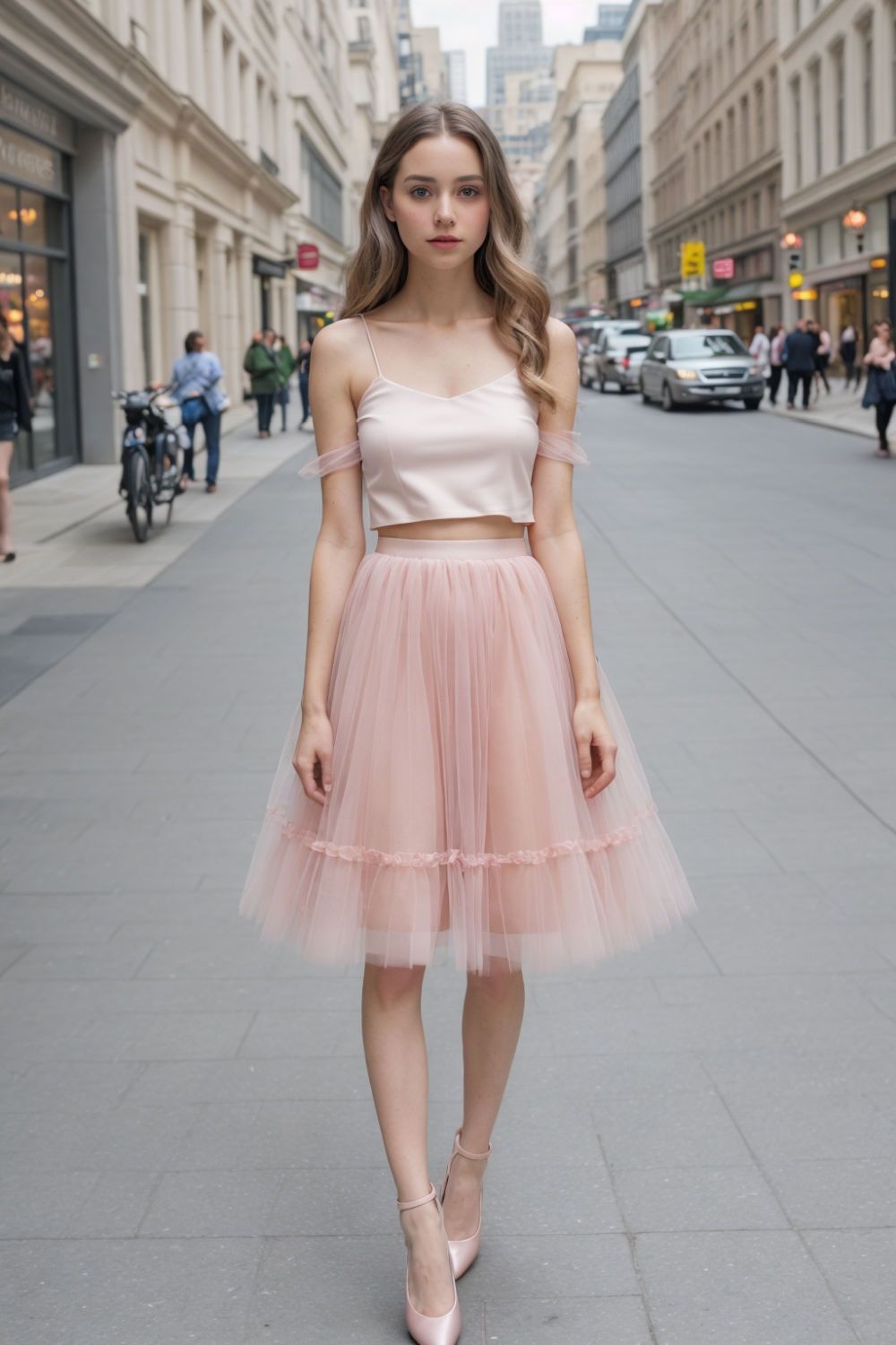 soft pink tulle skirt for dreamy look