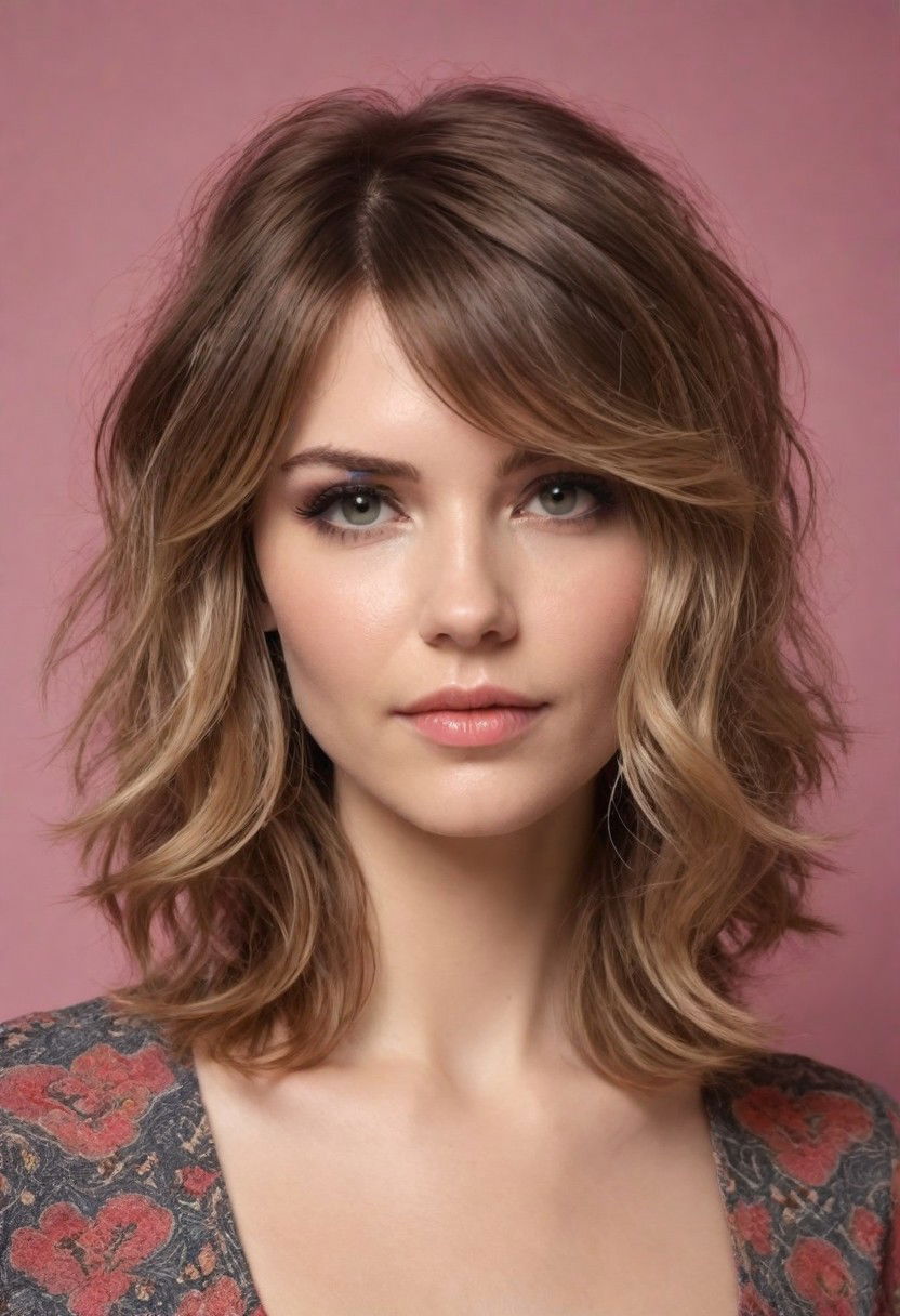 soft shag with wavy layers hairstyle