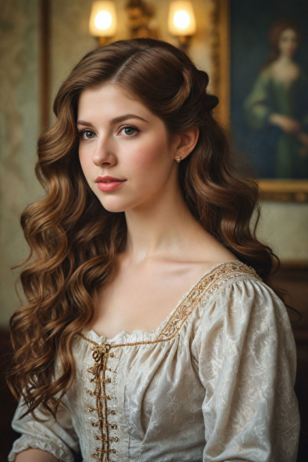 softly romantic painterly waves hairstyle
