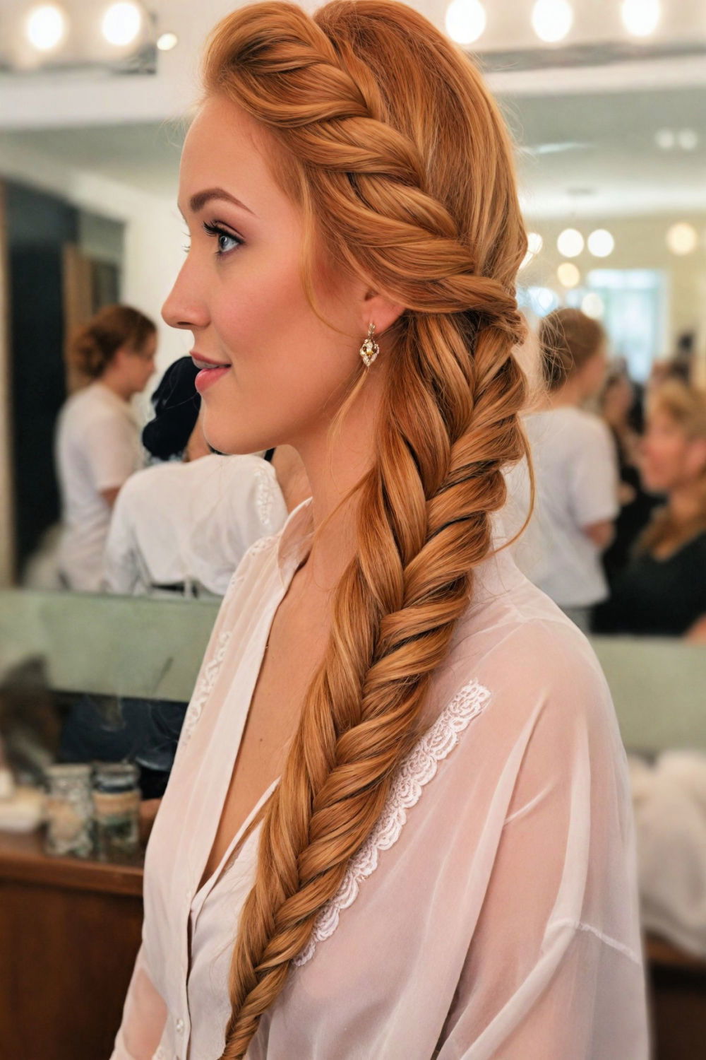 sophisticated fishtail braid hairstyle