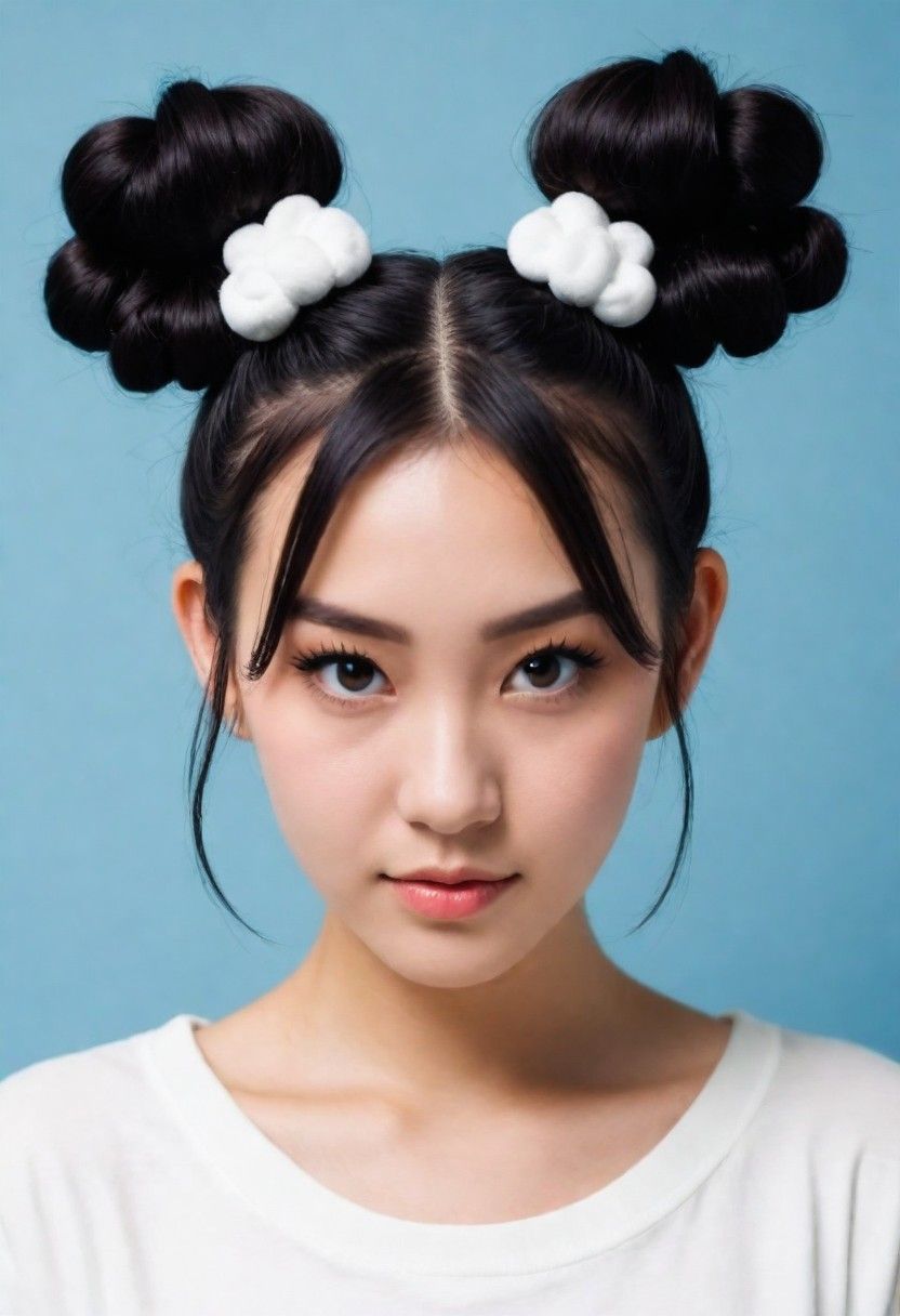 space buns hairstyle