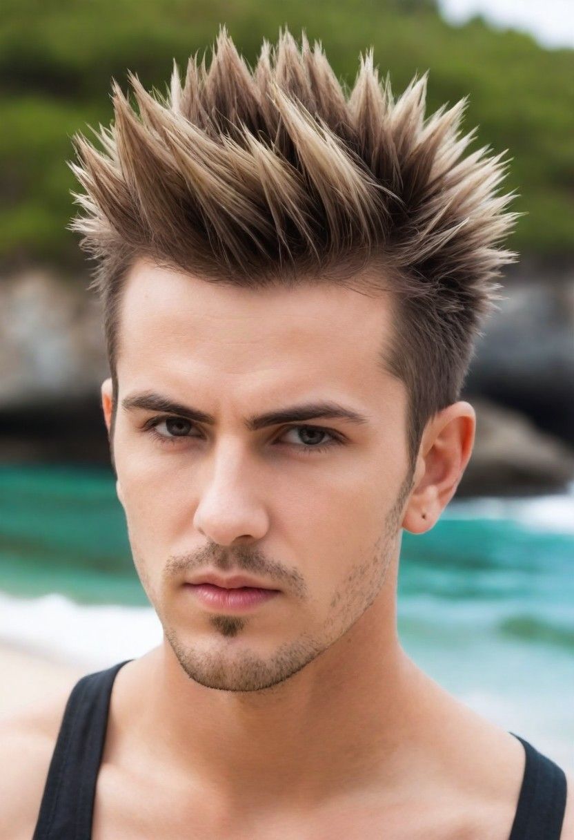 spiky hairstyle for men with straight hair