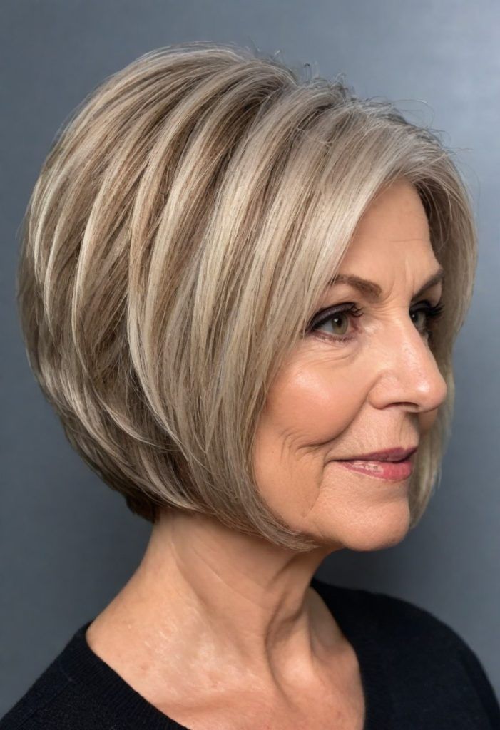 stacked bob hairstyle