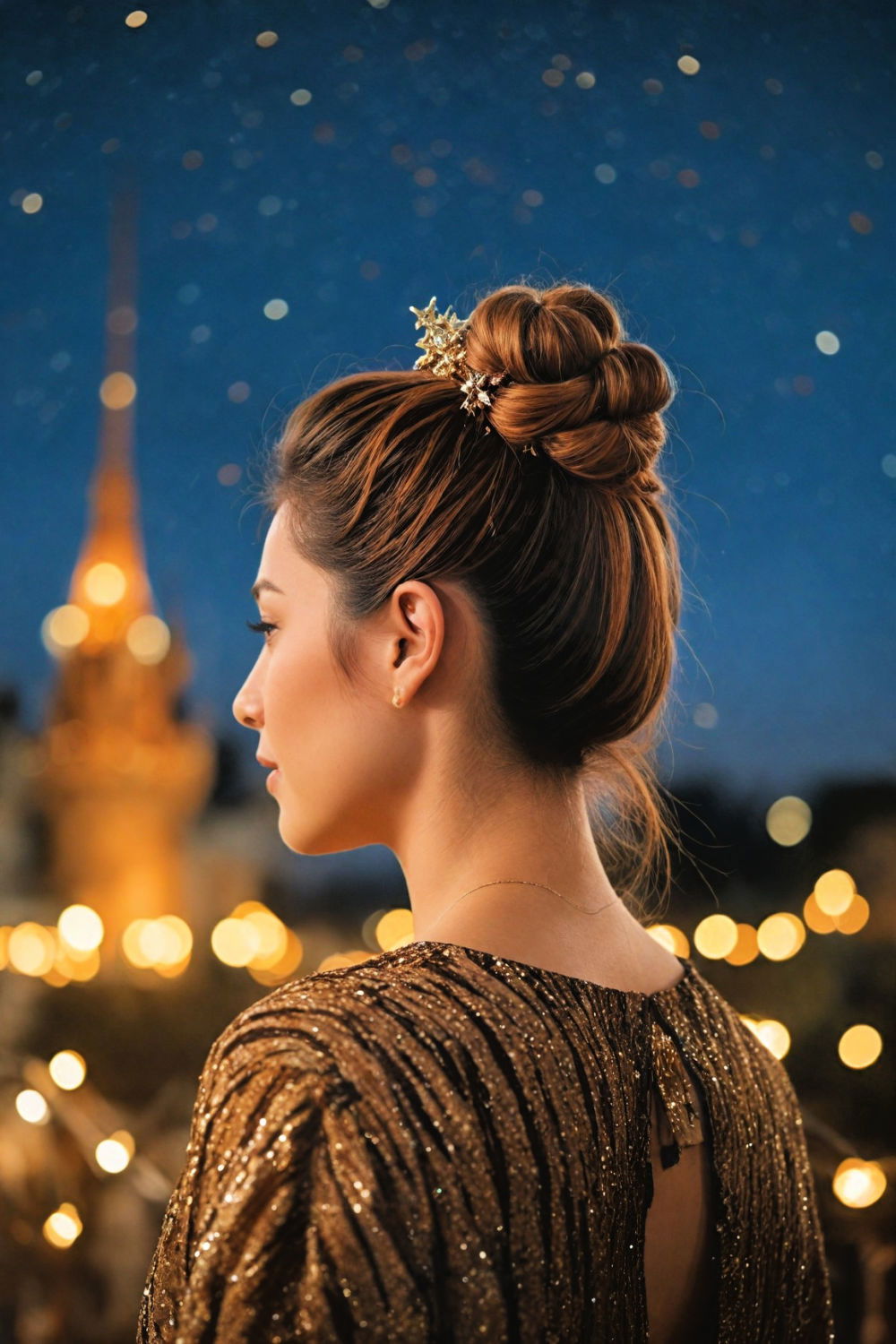 starlit sky bun fairy hairstyle