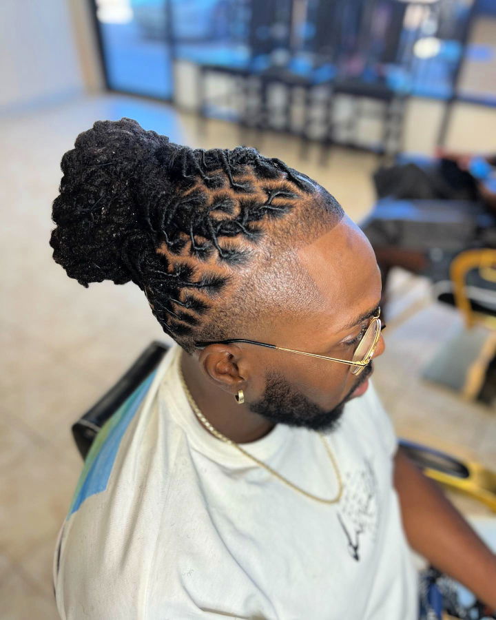 stunning dreads and updo hairstyle