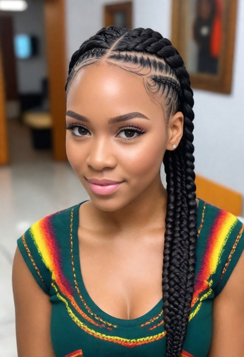 stunning ghana braids hairstyle