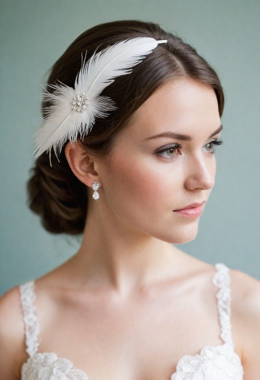 style hair with feathered accessories
