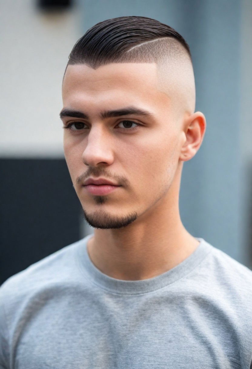 stylish buzz cut undercut