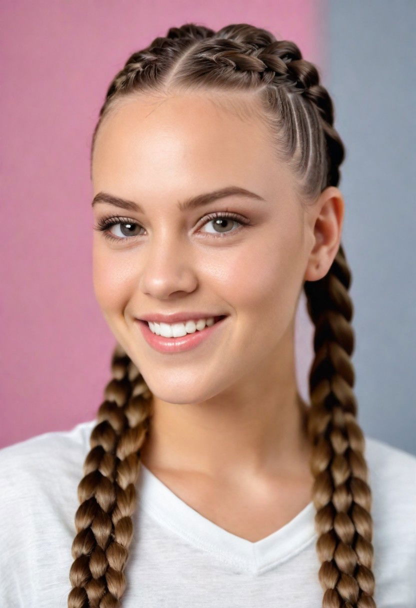 stylish dutch cornrows hairstyle