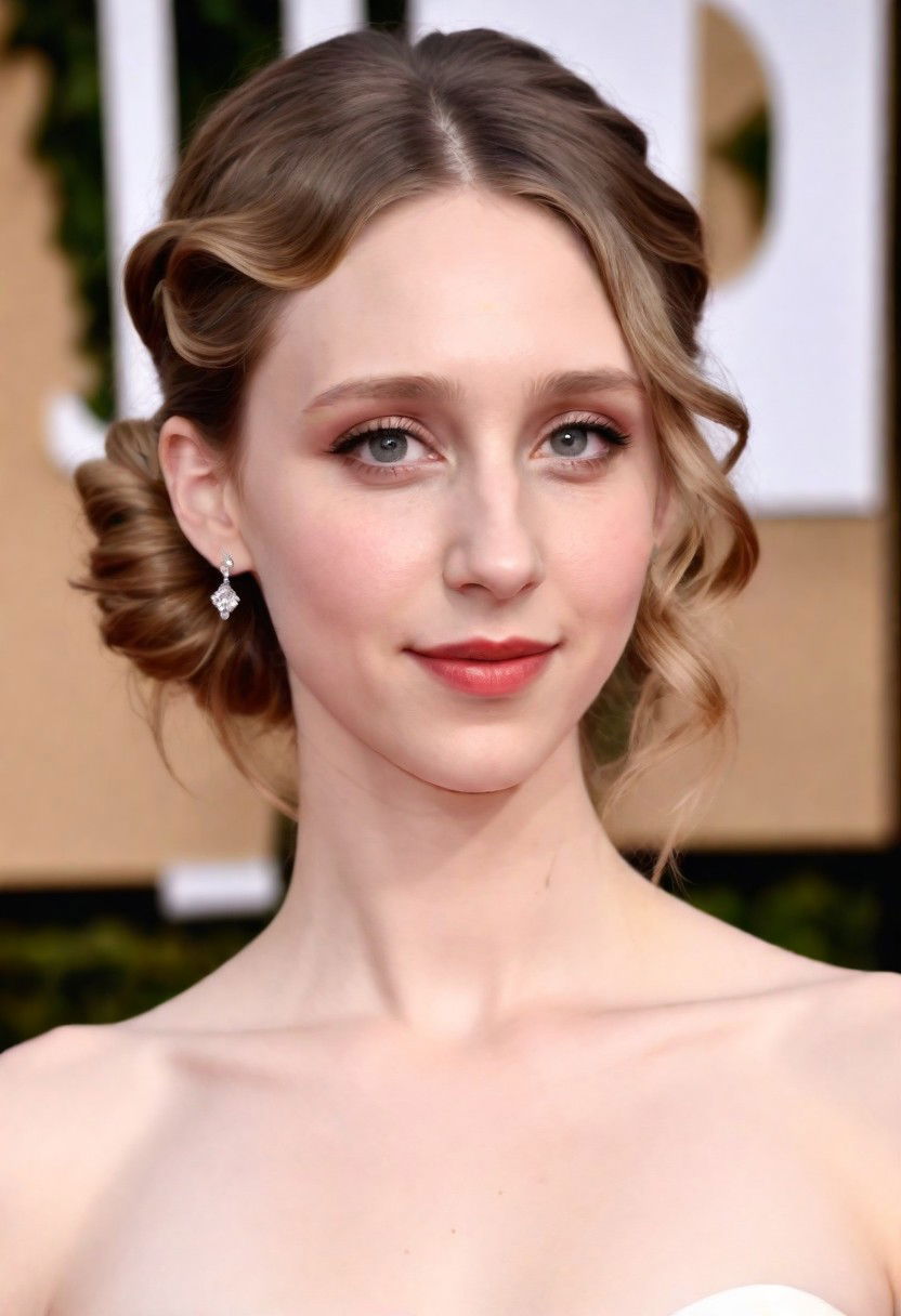 stylish low bun with loose curls