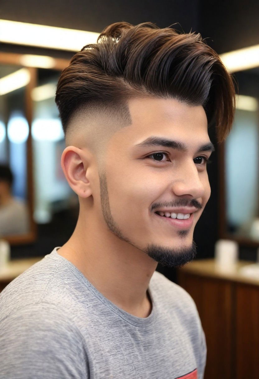 stylish textured undercut