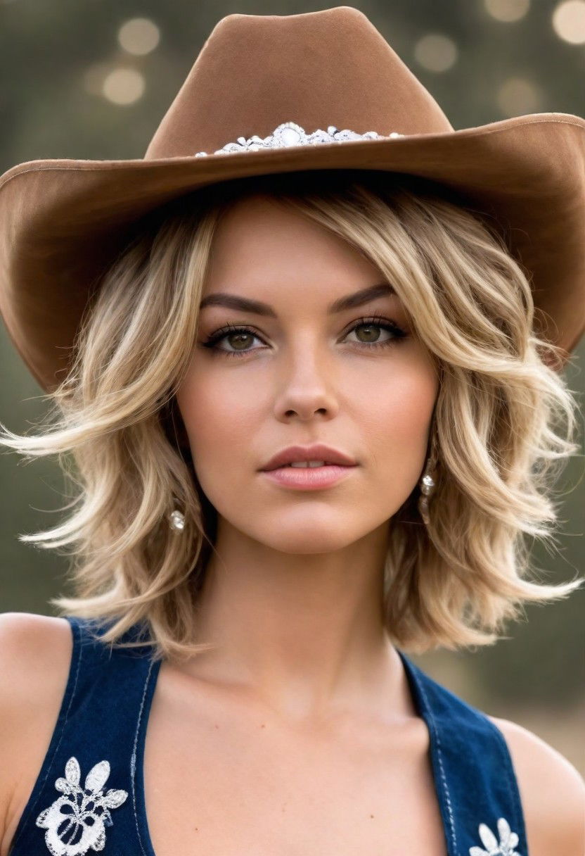 stylish tousled bob hairstyle