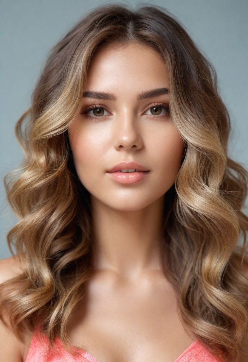 sun kissed highlight waves hairstyle