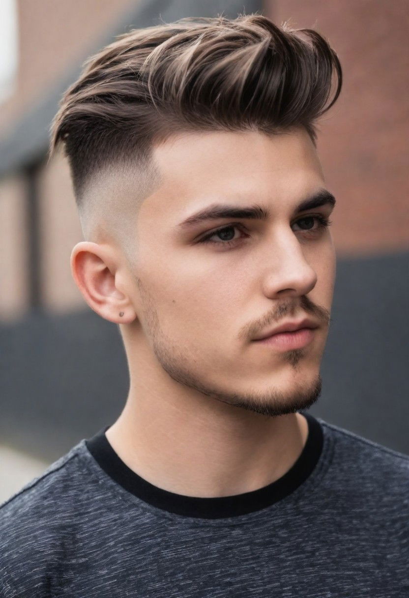 textured crop top fade hairstyle