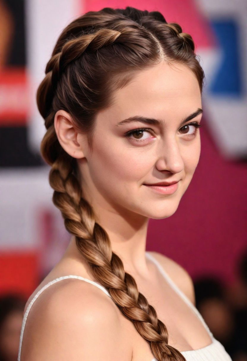 textured french braid hairstyle