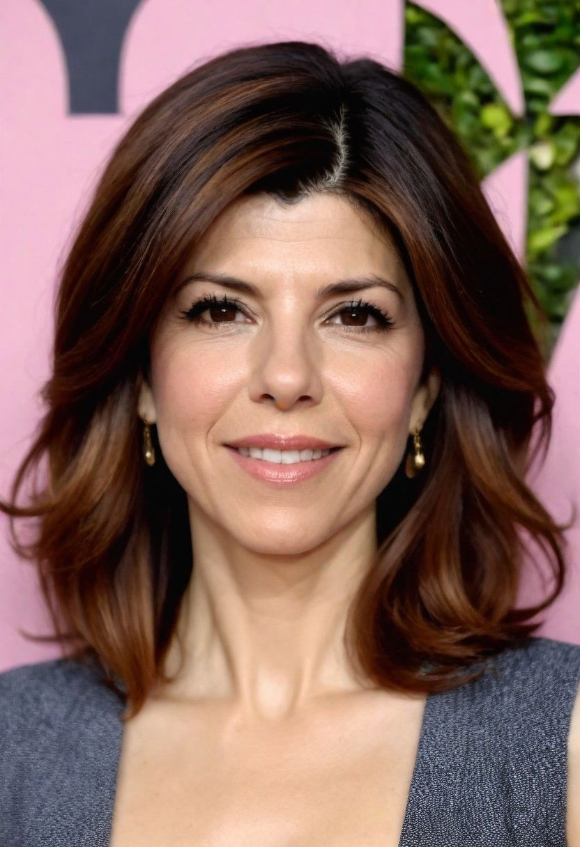 textured lob hairstyle