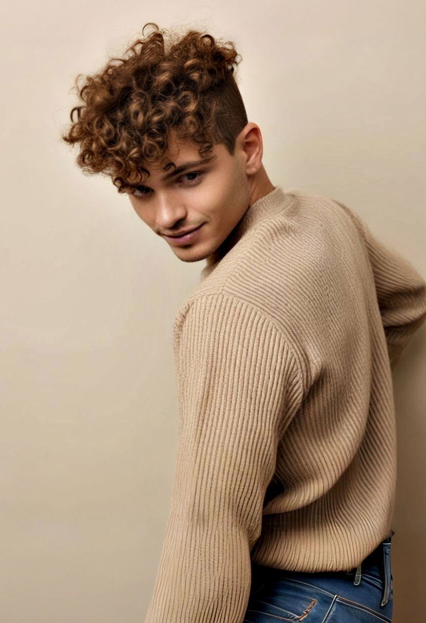 the ringlet top short curly hairstyles men
