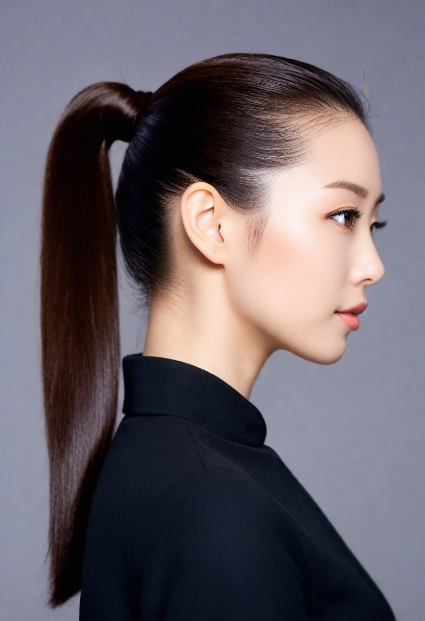 the sleek ponytail