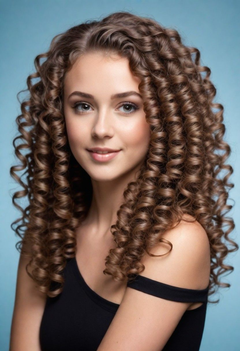 tight ringlets curly hairstyle