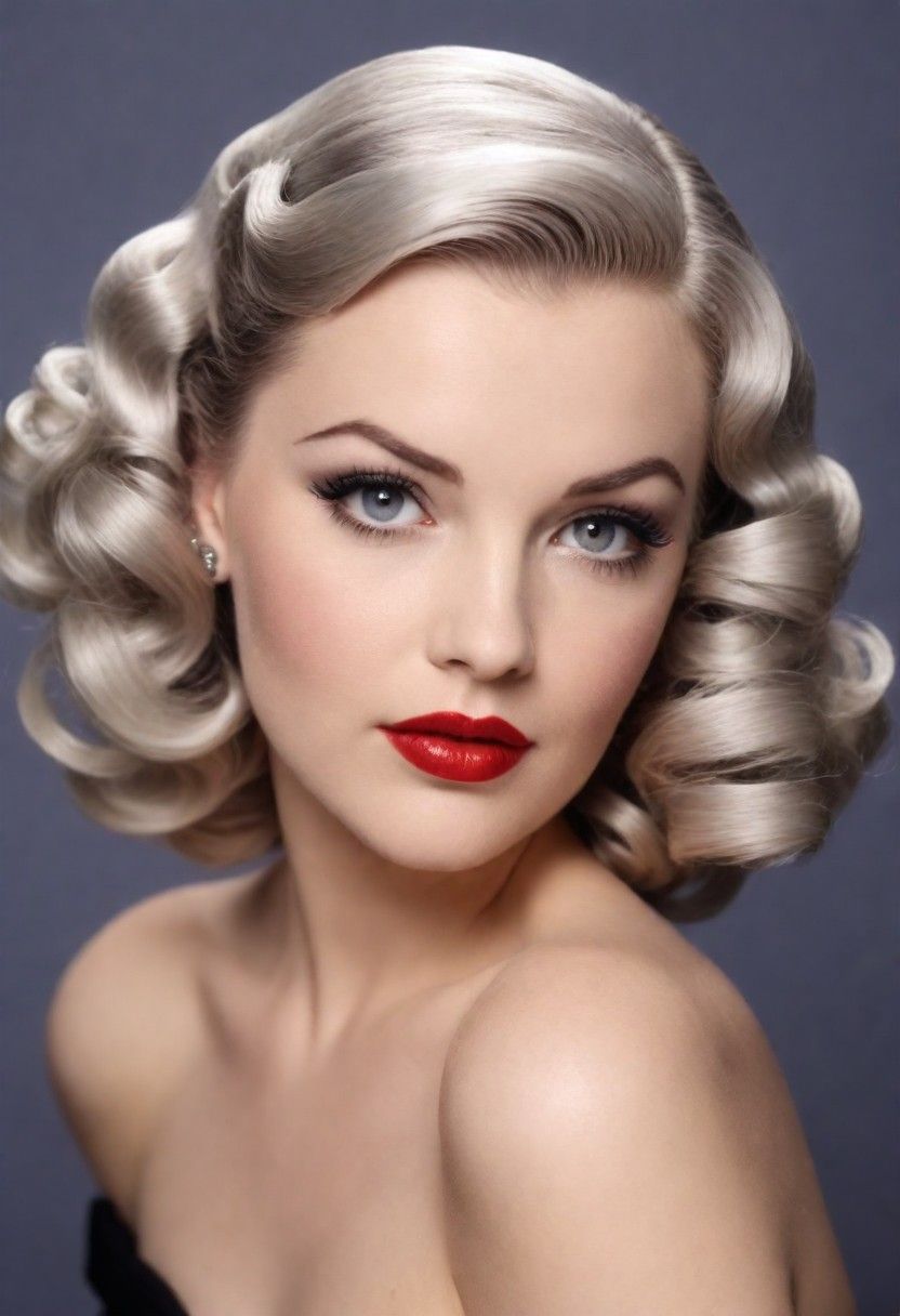 timeless glamour hollywood waves hairstyle