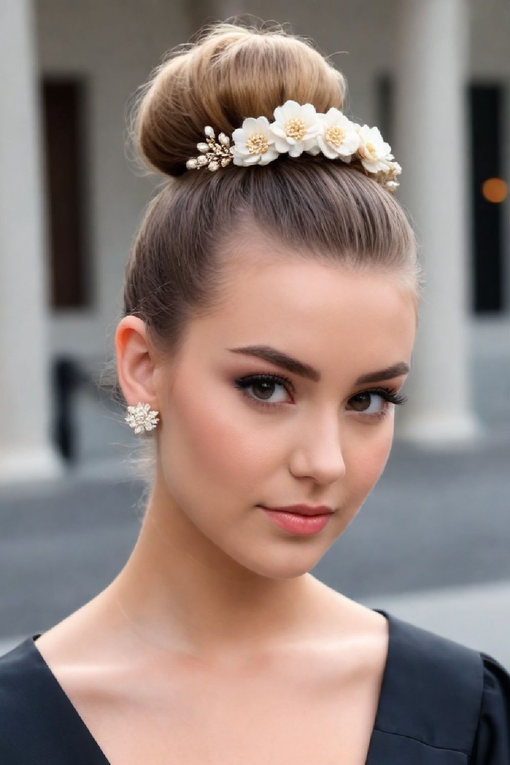 top knot with accessories
