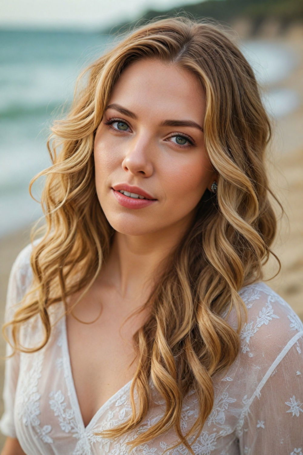 tousled beach waves down wedding hairstyle for long hair