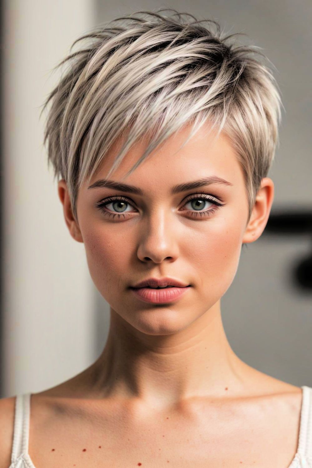 tousled pixie hairstyle