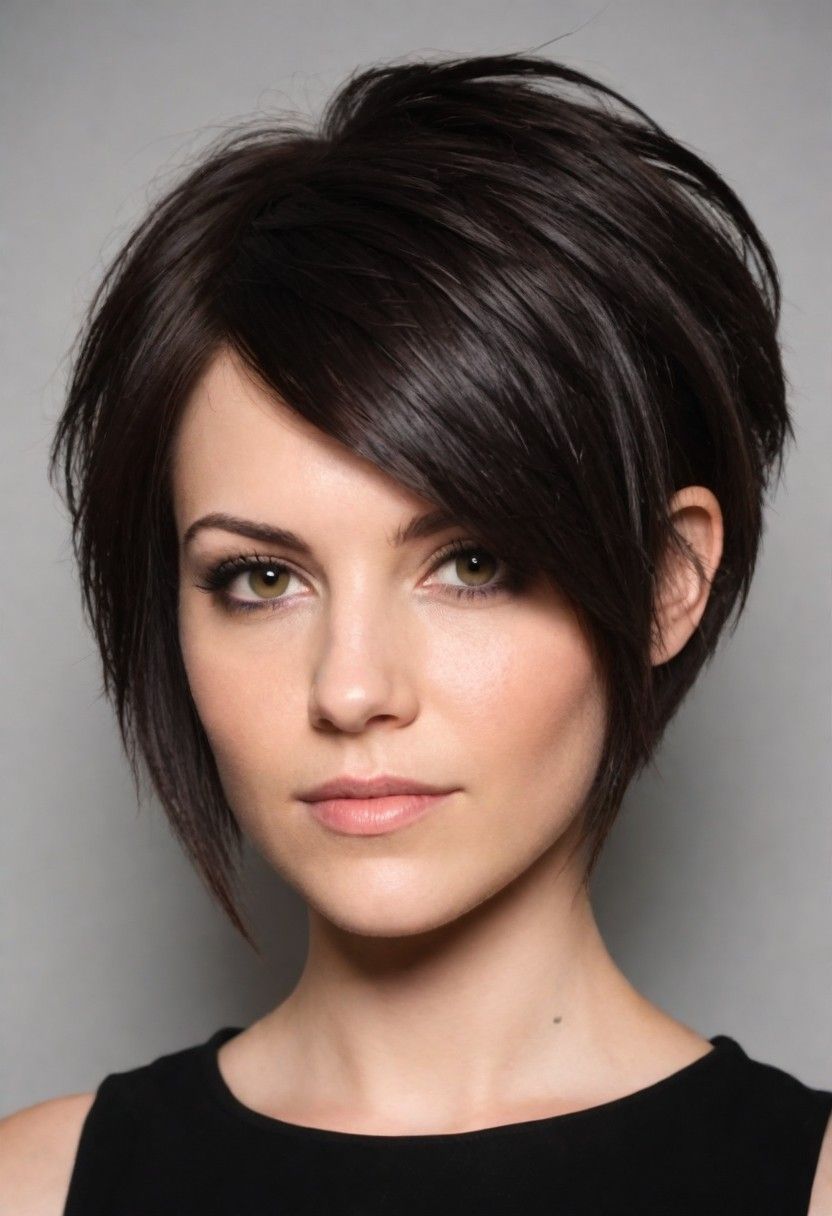 traditional asymmetrical cut for short hairstyle
